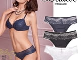 Leilieve M, L, XL, XXL черни, тъмносини, телесни, бели дантелени бикини нормална талия Лейлиеве М, Л, ХЛ, 2ХЛ