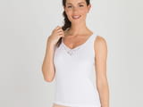 Playtex S, M, L, XL бял дамски 100% памучен потник с широки презрамки дамски памучен корсаж Плейтекс