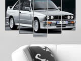 Декоративно пано за стена от 5 части - BMW M3 Evolution от 1987 - HD-5008-SC