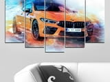 Декоративно пано за стена от 5 части - BMW M4 Абстракт - HD-5005-SC