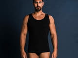 Oltremare﻿ S, M, L, XL, 2XL, 3XL черен, сив, син, бял италиански 100% памучен мъжки потник мъжки потници