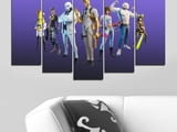 Декоративно пано за стена от 5 части за геймъри - Fortnite Team Ghost - HD-5023