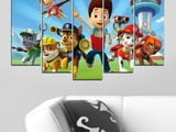 Декоративно пано - картина за стена от 5 части - Пес патрул - PAW Patrol 2. HD-5041