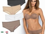 SieLei S, M, L, XL, 2XL черен, тъмнобежов, телесен, бял италиански сатениран боксер гладки боксерки Сиелей
