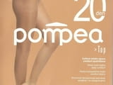 Pompea 20DEN черен, тъмнотелесен италиански гладък ежедневен чорапогащник 40-110кг матови чорапогащи