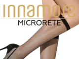 Innamore италиански женски черни, телесни три четвърти чорапи мрежа дамски мрежести чорапи до колена
