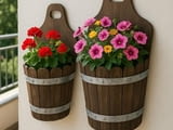 Дървено кашпа 26x12x34 см