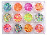 Комплект конфети за маникюр - 12 кутийки