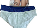 2 бр х Jadea S, M, L, XL сини, зелени италиански 50% памучни дантелени бикини дантелени гащи Жадеа